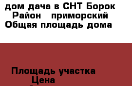 дом дача в СНТ Борок › Район ­ приморский › Общая площадь дома ­ 60 › Площадь участка ­ 7 › Цена ­ 980 000 - Архангельская обл., Архангельск г. Недвижимость » Дома, коттеджи, дачи продажа   . Архангельская обл.,Архангельск г.